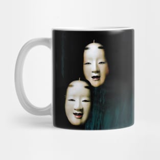 Japanese Noh Mask Antique Minimalism Zen Hannya Mug